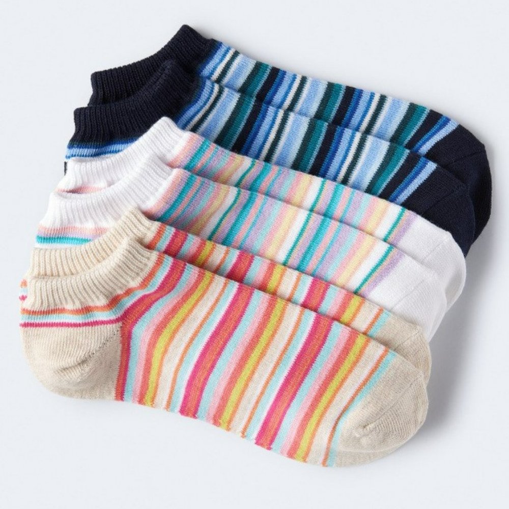 AEROPOSTALE Feeder Stripe Ankle Sock 3-Pack